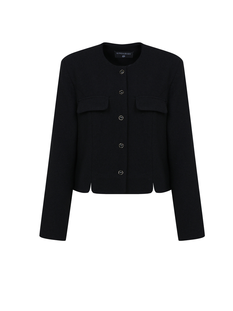 black classic boucle tweed jacket